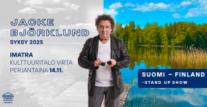 Jacke kesäisessä järvimaisemassa