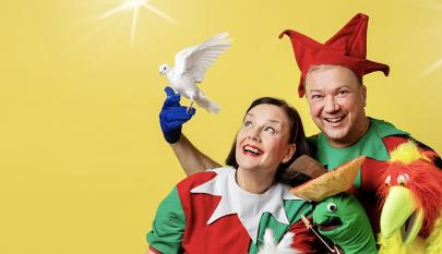 Simo, Kirsti ja Paloma-kyyhky sekä itsepäinen papukaija-Eino
