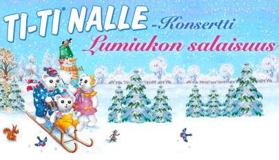 Nallet talvisessa metsässä