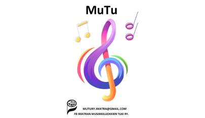 Värikäs nuottiavain valkoisella taustalla