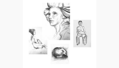 Piirtäjät vasemmalta alkaen: Marja-Leena Kurittu, Juha Oravuo, Kirsi Kiviaho, Kirsi Holsti