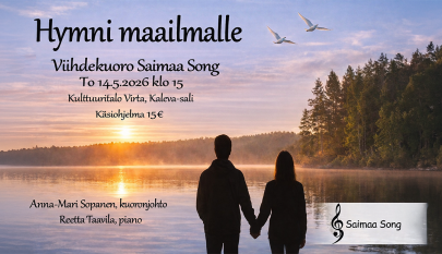 konsertin mainos tunnelmallisella auringonlaskukuvalla