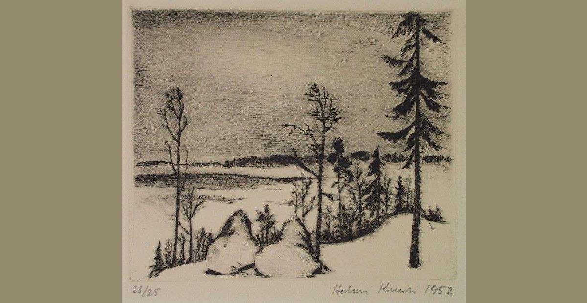Helmi Kuusi Jokilaakso Vuoksi 1952 kuivaneula