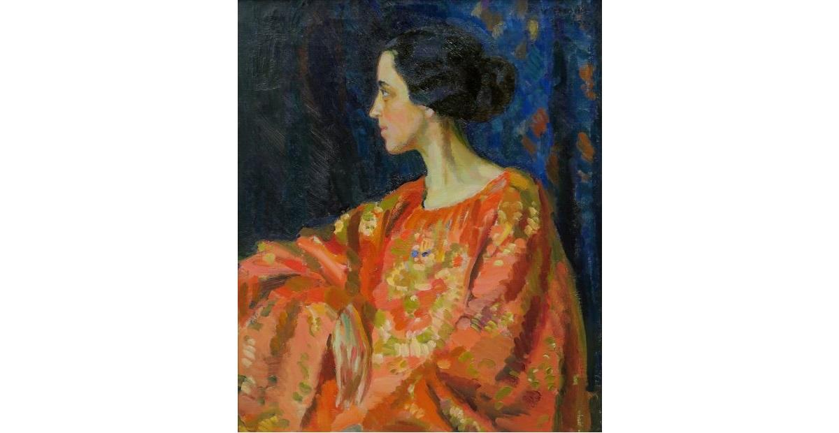 Verner Thomé, Martha Neiglick Platonoffin muotokuva, 1923, öljyväri, Sihtolan Imatra-kokoelma