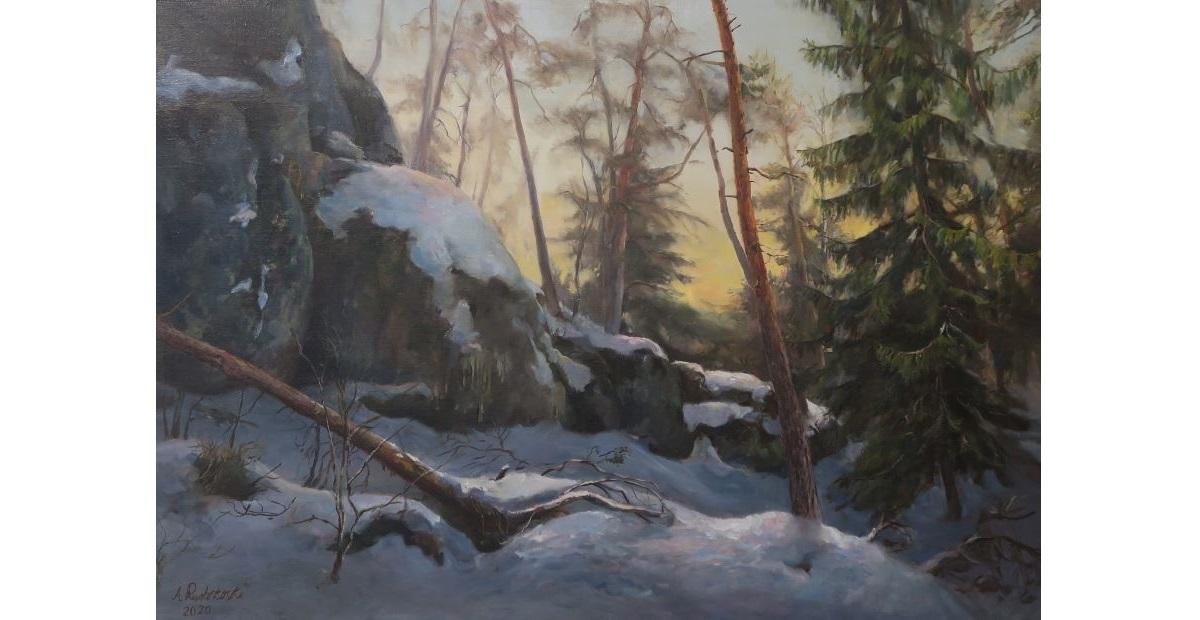 Aarne Ruokokoski, Linnavuori, 2021, öljyväri