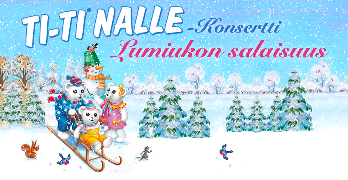 Nallet talvisessa metsässä