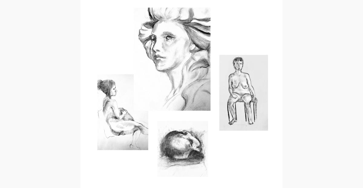 Piirtäjät vasemmalta alkaen: Marja-Leena Kurittu, Juha Oravuo, Kirsi Kiviaho, Kirsi Holsti