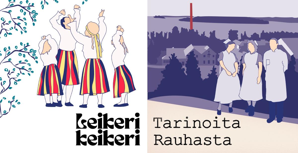 Kansantanssiaiheinen mainos